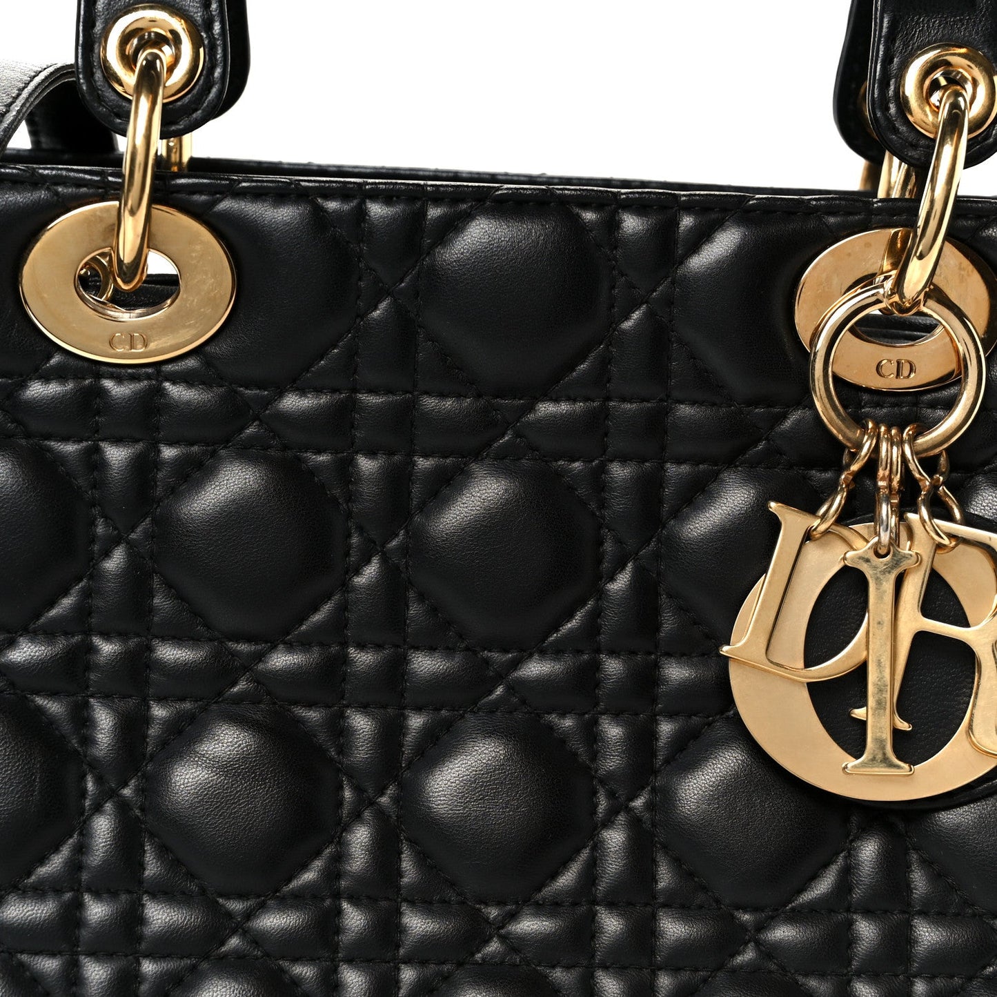 Lambskin Cannage Medium Lady Dior Black