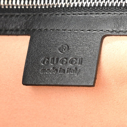 Calfskin Web Stripe Medium Dionysus Hobo Black