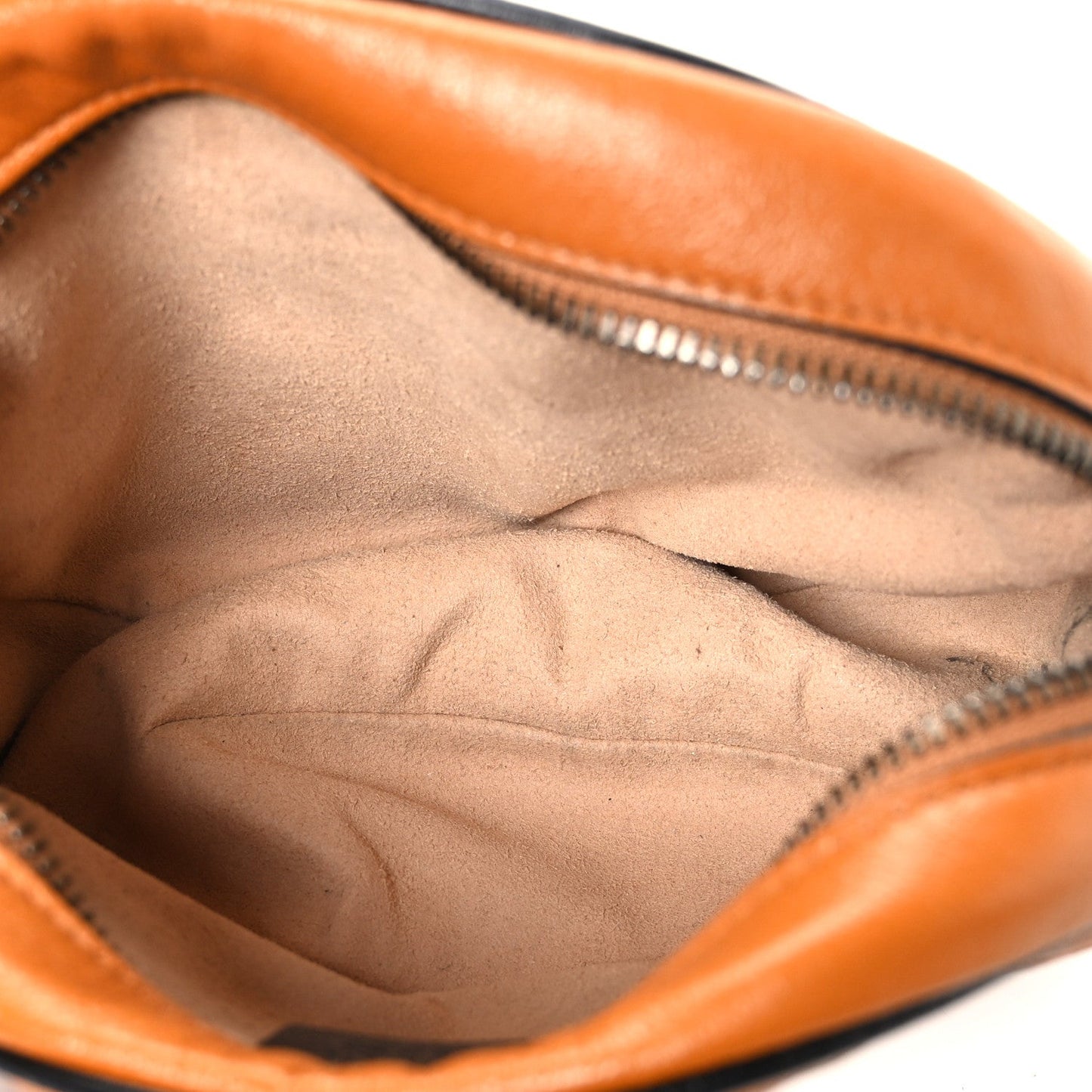 Azalea Calfskin Matelasse Diagonal Mini Torchon GG Marmont Round Shoulder Bag Cognac Black