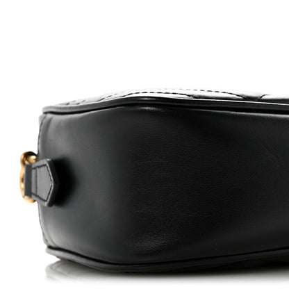Calfskin Matelasse Small GG Marmont Chain Shoulder Bag Black
