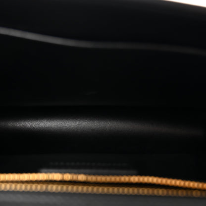 Smooth Calfskin 30 Montaigne Flap Bag Black