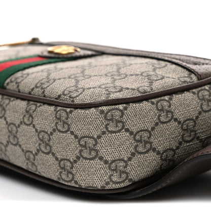 Soft GG Supreme Monogram Medium Ophidia Belt Bag Dark Brown
