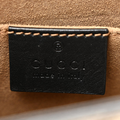 GG Supreme Monogram Calfskin Small Padlock Shoulder Bag Beige Black Cuir