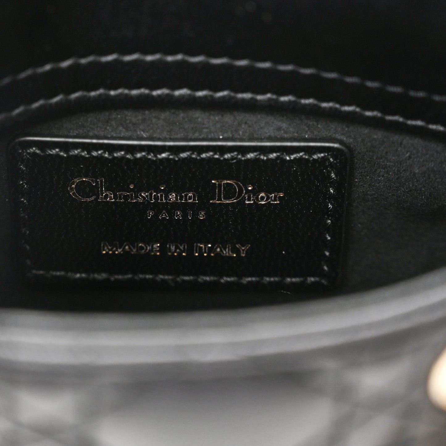 Lambskin Cannage Micro Lady Dior Black