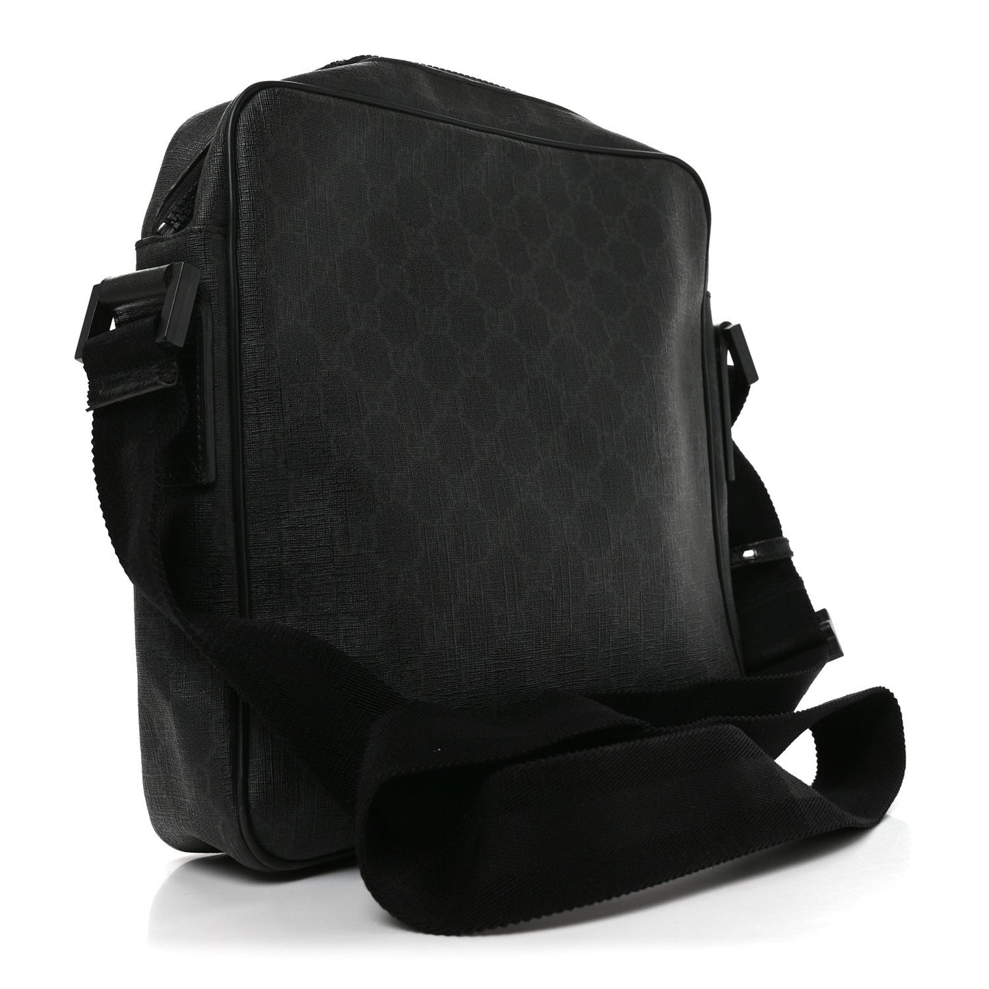 GG Supreme Monogram Messenger Bag Black Grey