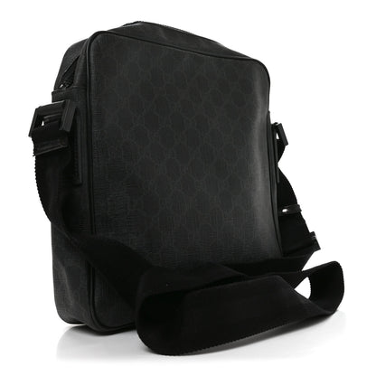 GG Supreme Monogram Messenger Bag Black Grey