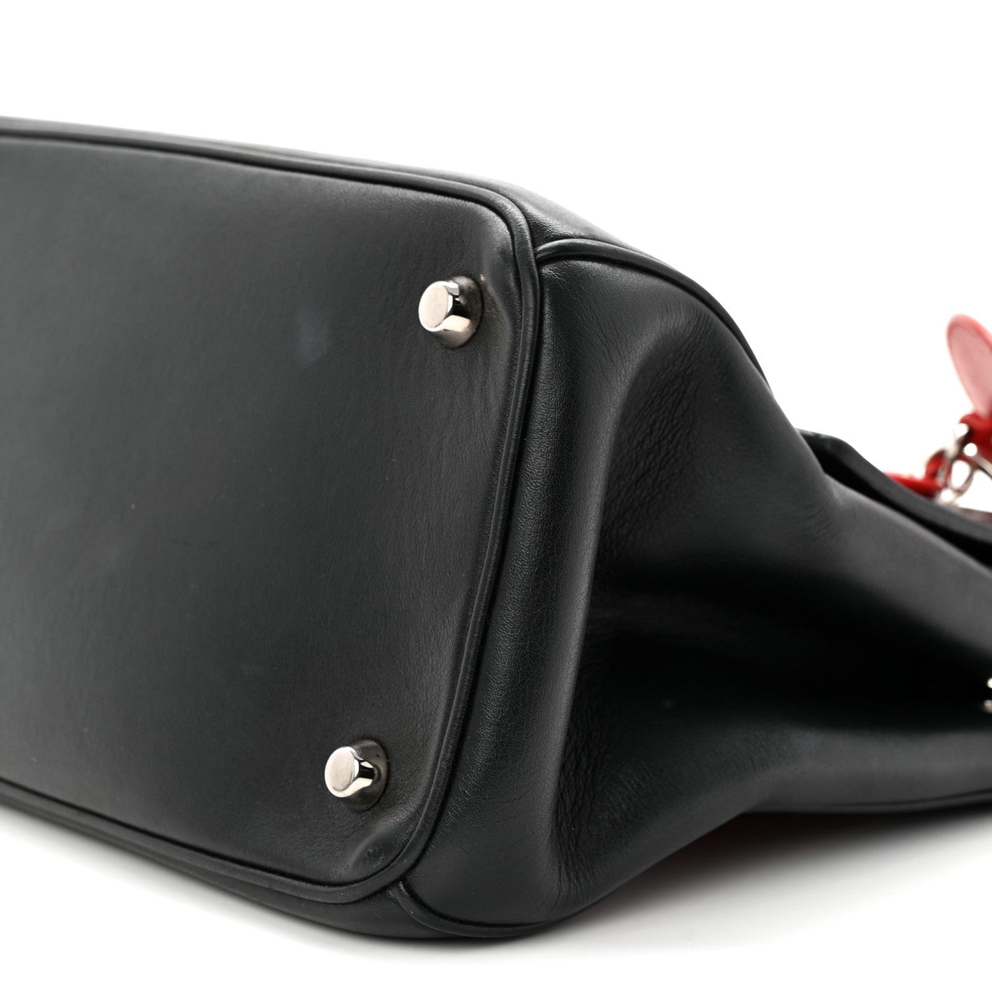 Smooth Calfskin Tri-Color Small Be Dior Flap Black Blue Red