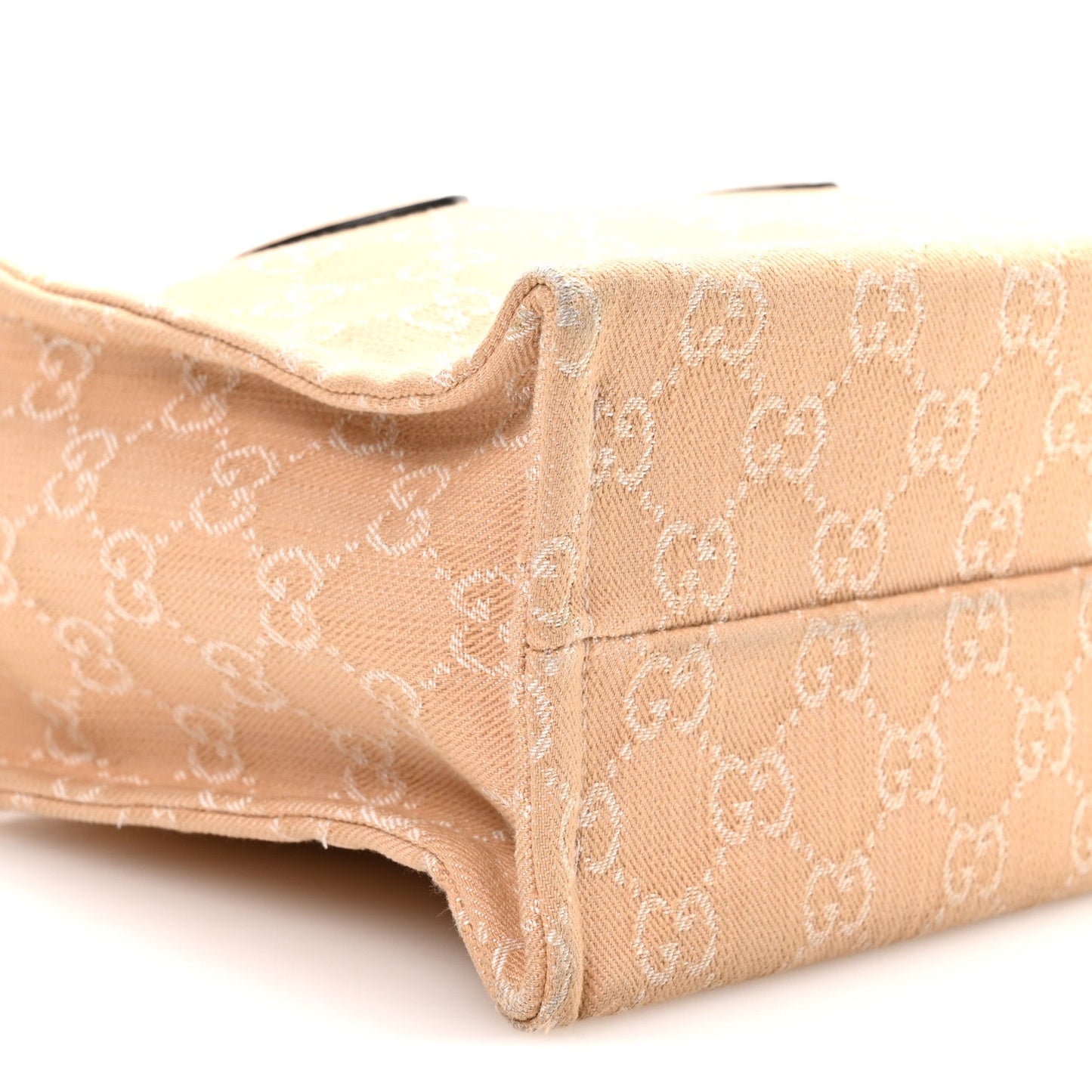 Denim Ophidia GG Monogram Tote Medium Light Beige