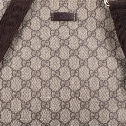 GG Supreme Monogram Small Flat Messenger Bag Dark Brown