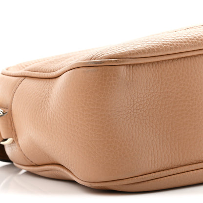 Pebbled Calfskin Small Soho Disco Bag Camelia