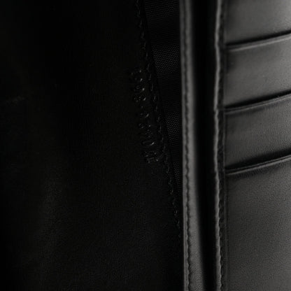 Guccissima Margaux Calfskin Metal Bar Chain Wallet Black