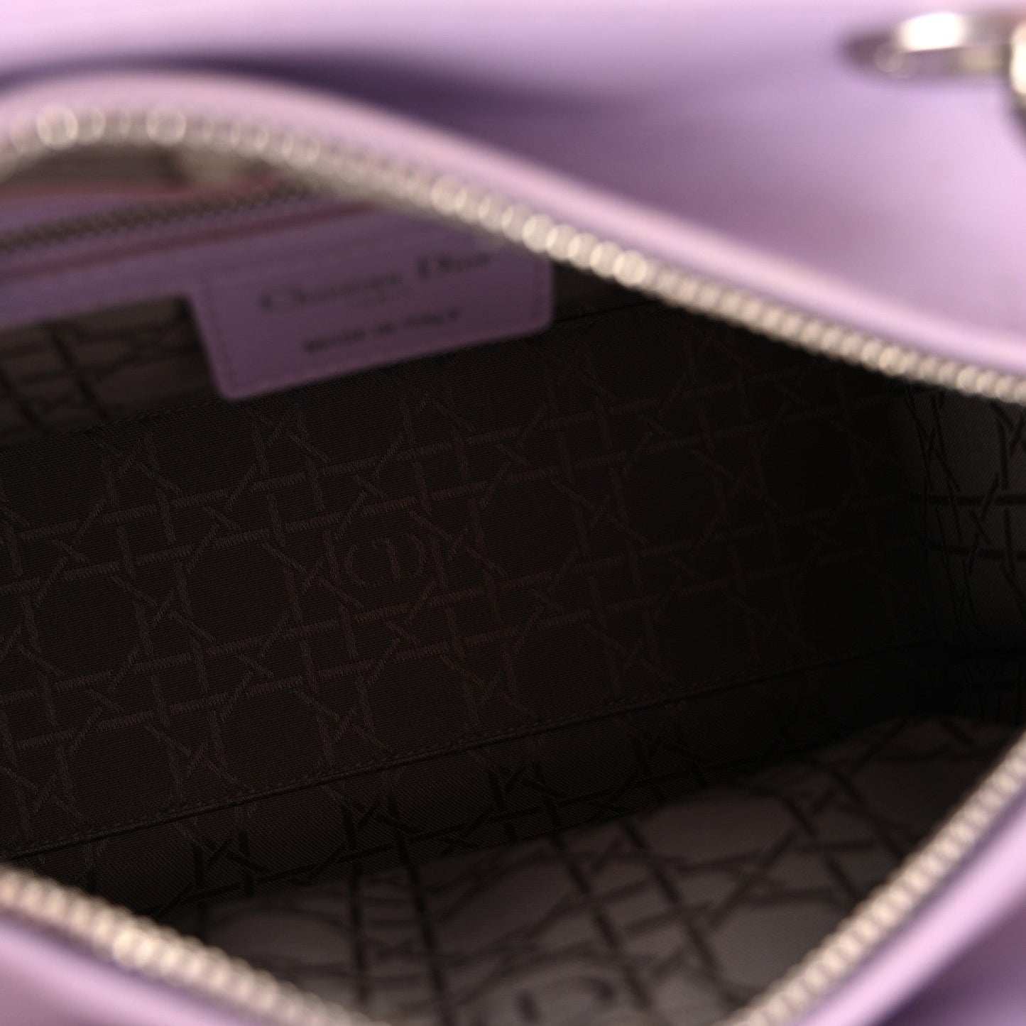 Lambskin Cannage Medium Lady Dior Purple