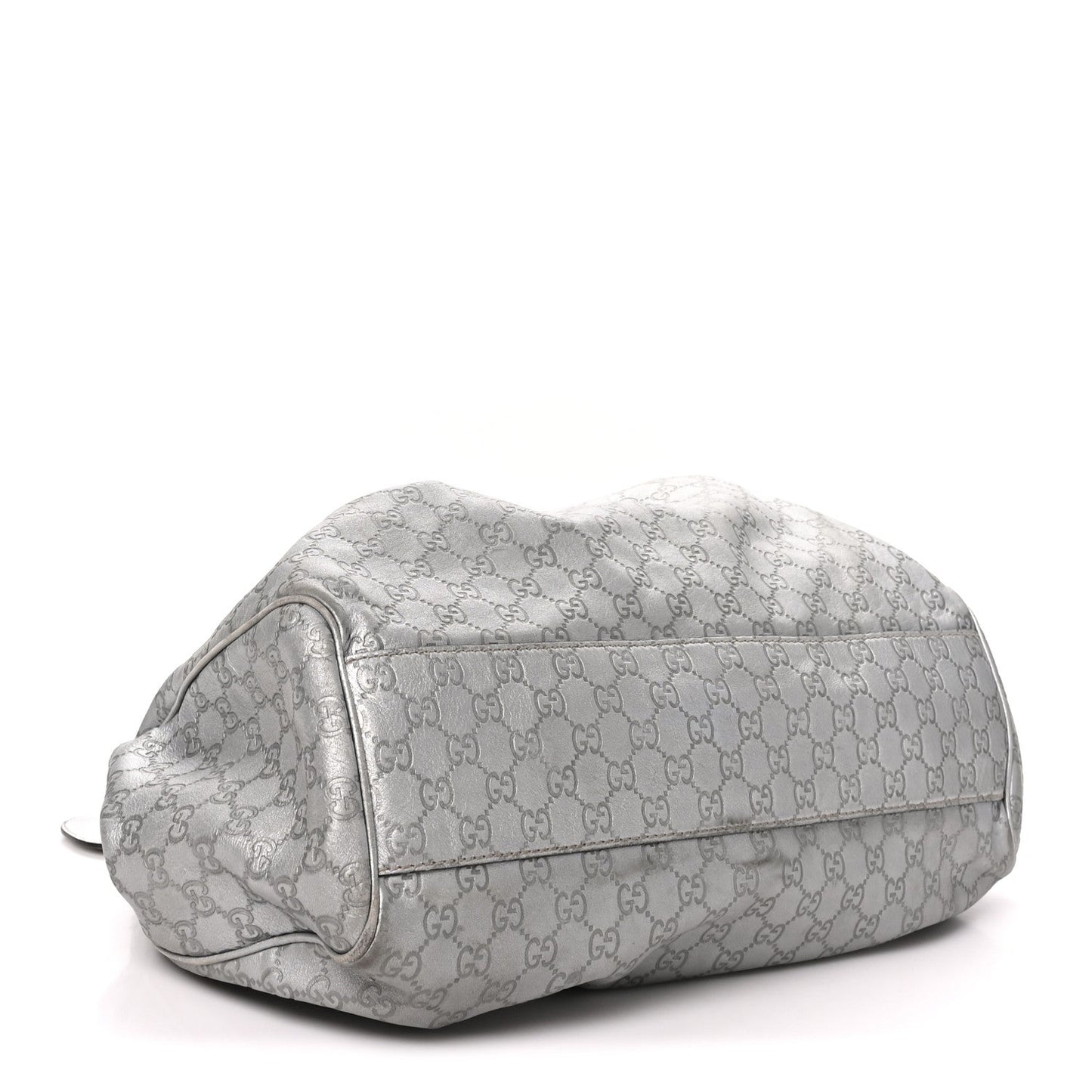 Guccissima Large Sukey Tote Silver