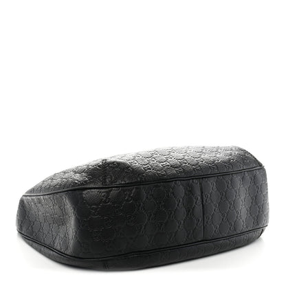 Guccissima Large New Ladies Web Hobo Black