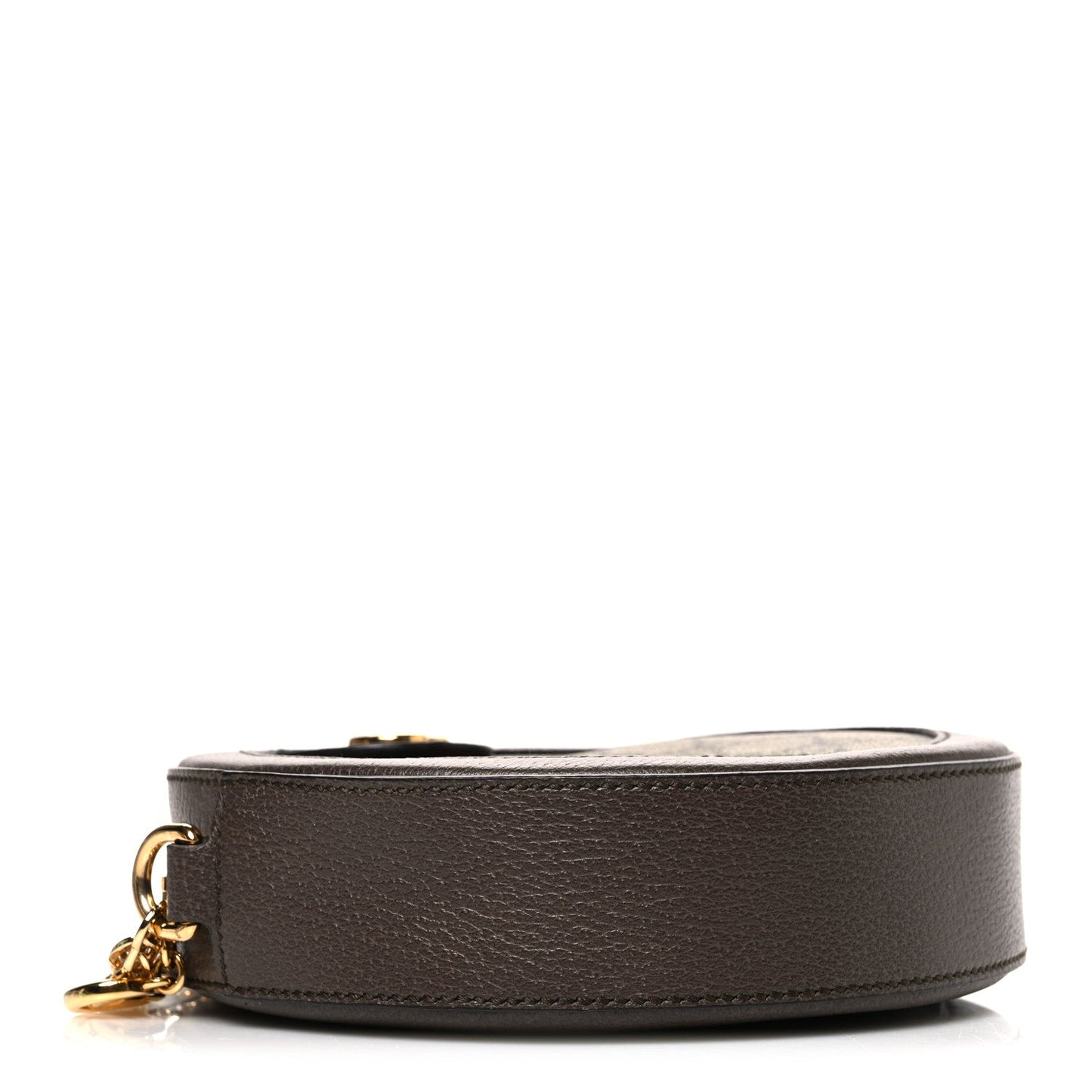 GG Supreme Monogram Web Mini Ophidia Round Shoulder Bag Brown