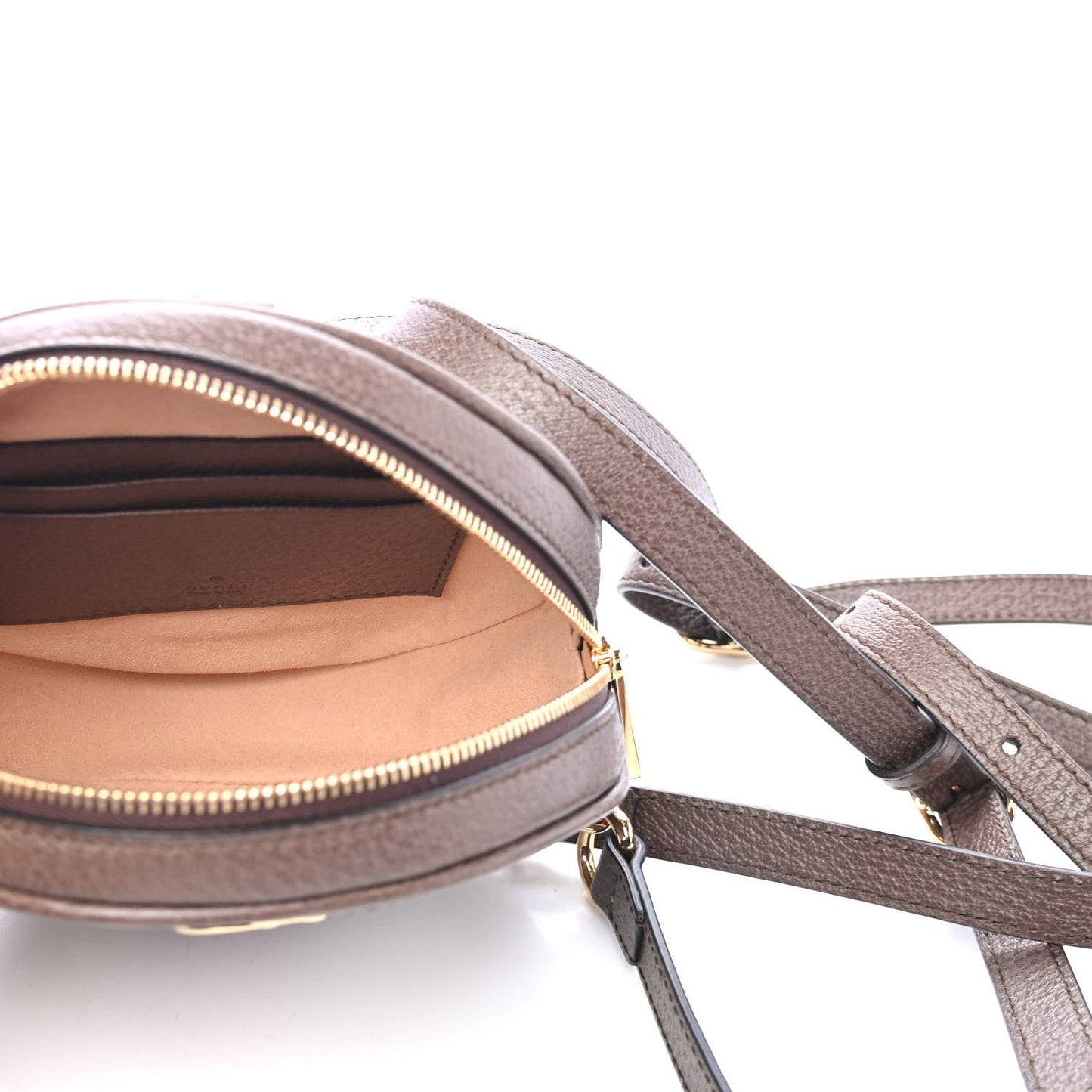 GG Supreme Monogram Web Mini Ophidia Round Backpack Brown