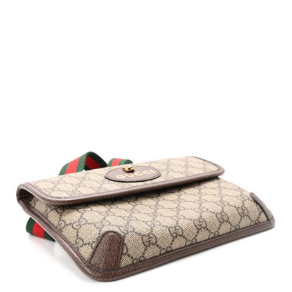 GG Supreme Monogram Neo Vintage Web Belt Bag Brown
