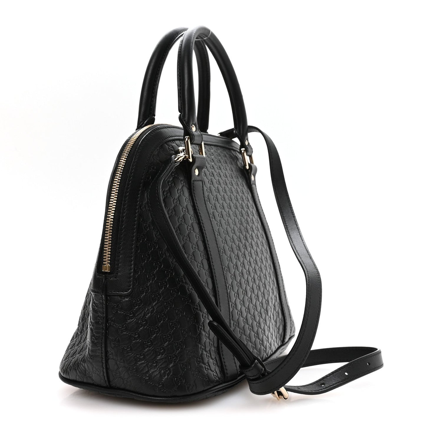 Microguccissima Medium Dome Bag Black