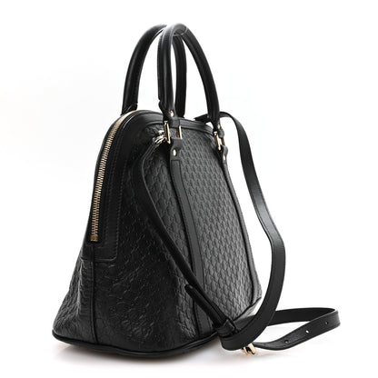 Microguccissima Medium Dome Bag Black