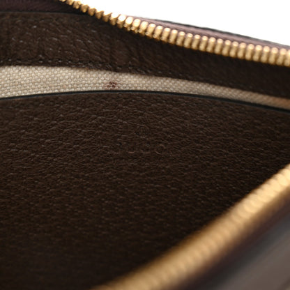 GG Supreme Monogram Textured Dollar Calfskin Web Small Ophidia GG Handbag Beige Ebony New Acero