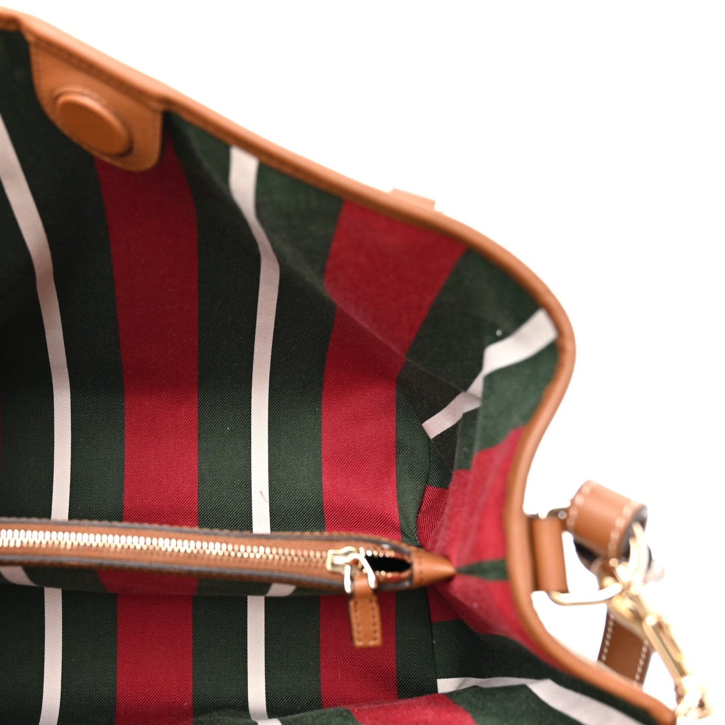 GG Supreme Monogram Medium Emblem Bucket Bag Beige Brown