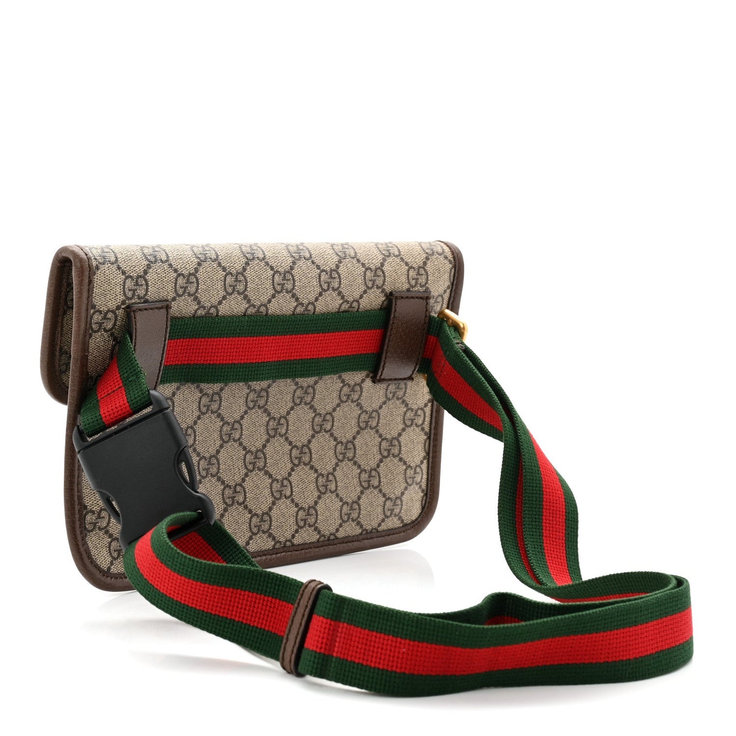 GG Supreme Monogram Neo Vintage Web Belt Bag Brown