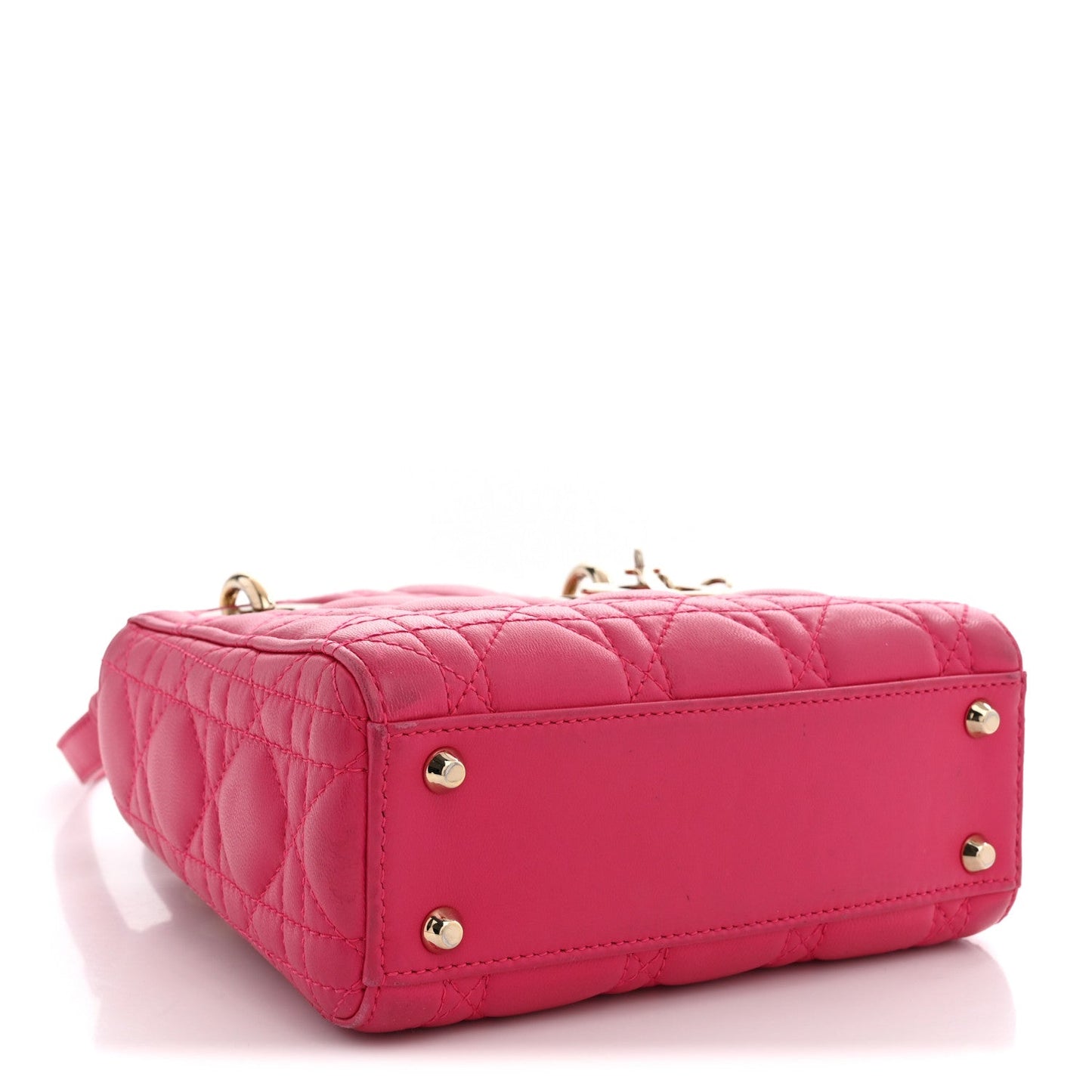 Lambskin Cannage Mini Lady Dior Pink
