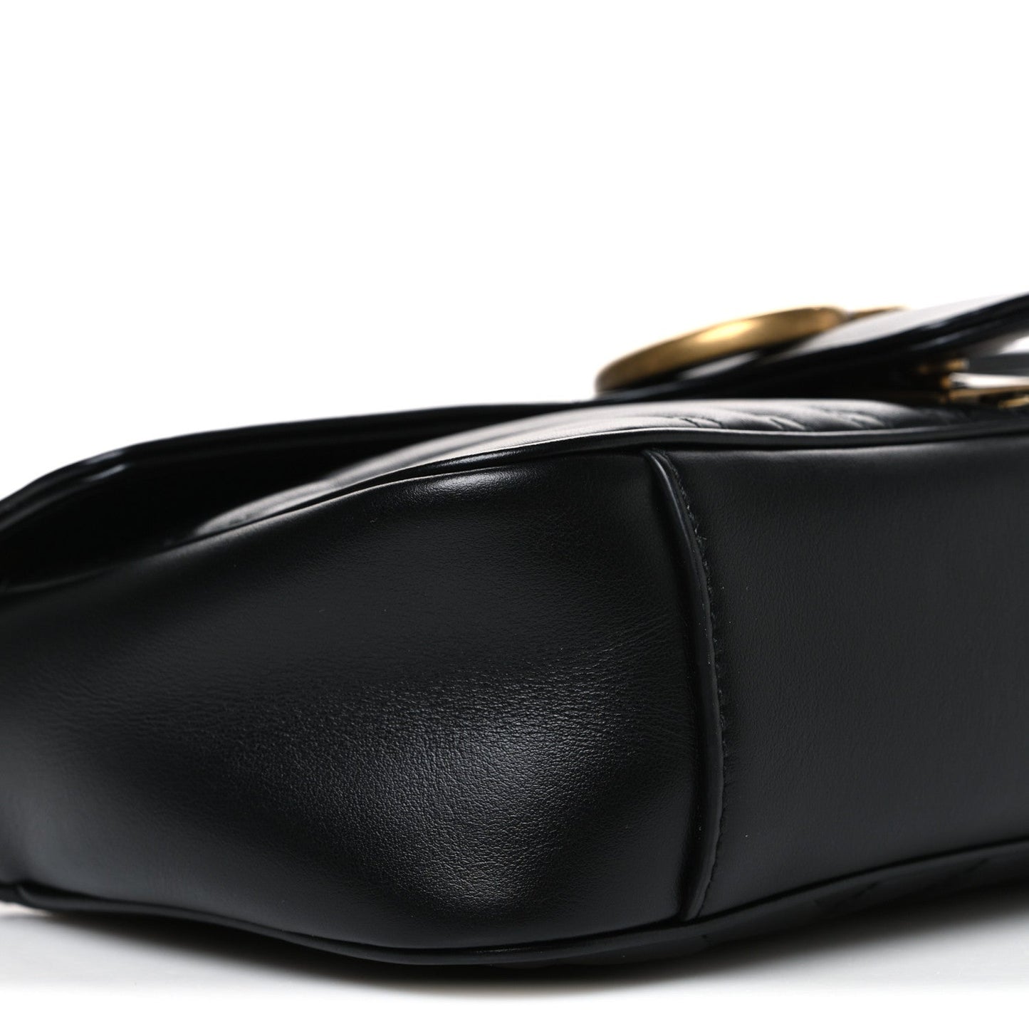 Calfskin Matelasse Small GG Marmont Shoulder Bag Black