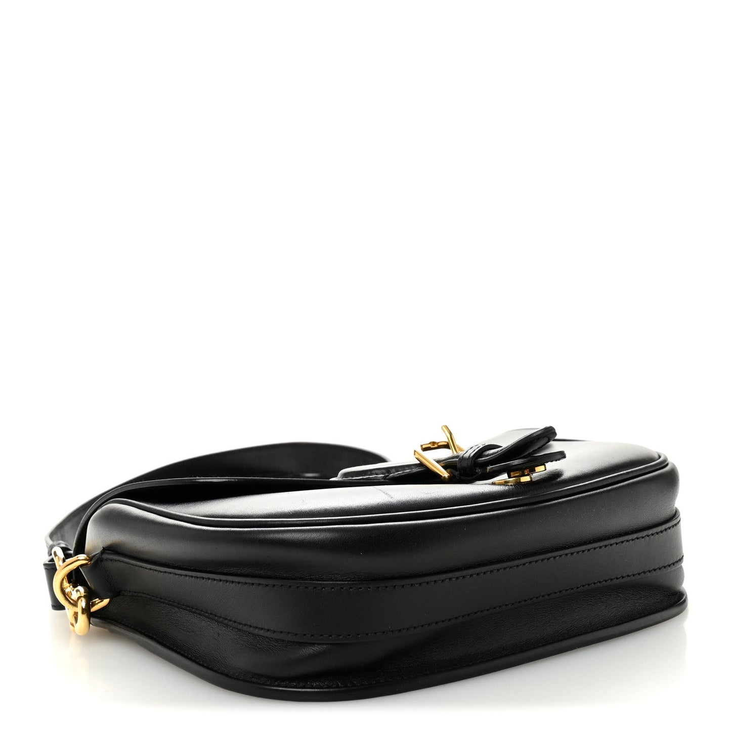Box Calfskin Medium Bobby Flap Black