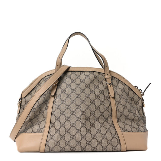 GG Supreme Monogram Medium Nice Top Handle Dome Bag Beige