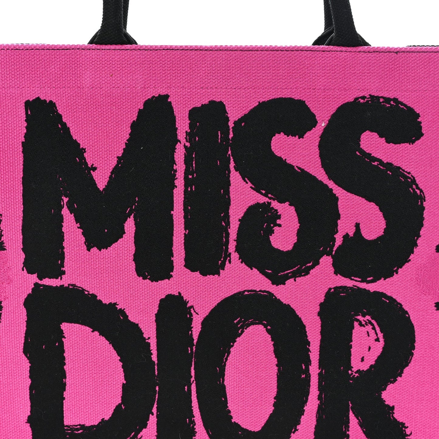 Canvas Embroidered Large Miss Dior Graffiti Book Tote Fuchsia Purple