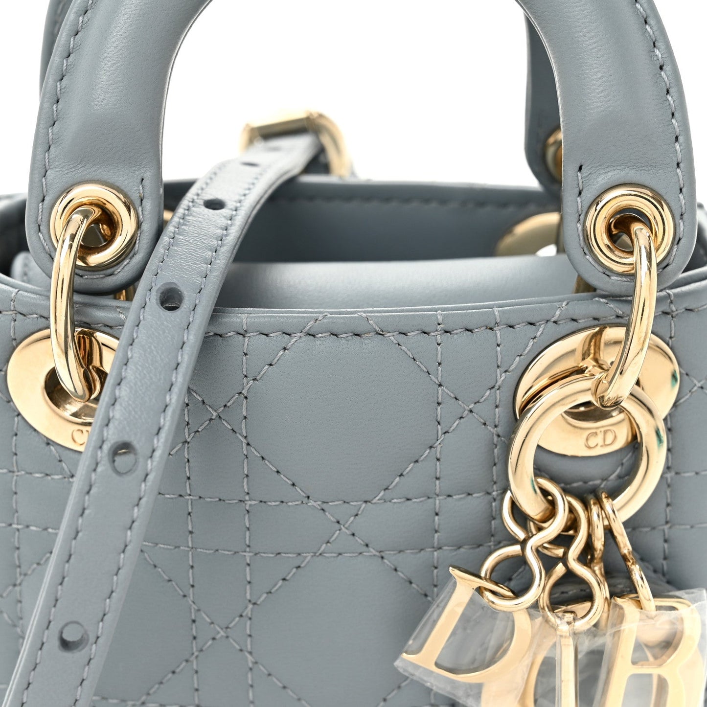 Lambskin Cannage Micro Lady Dior Cloud Blue Cloud Blue