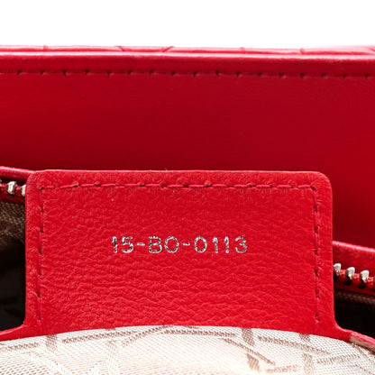 Lambskin Cannage Large Lady Dior Fuchsia