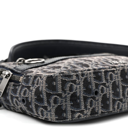 HOMME Oblique Jacquard Safari Messenger Navy Blue