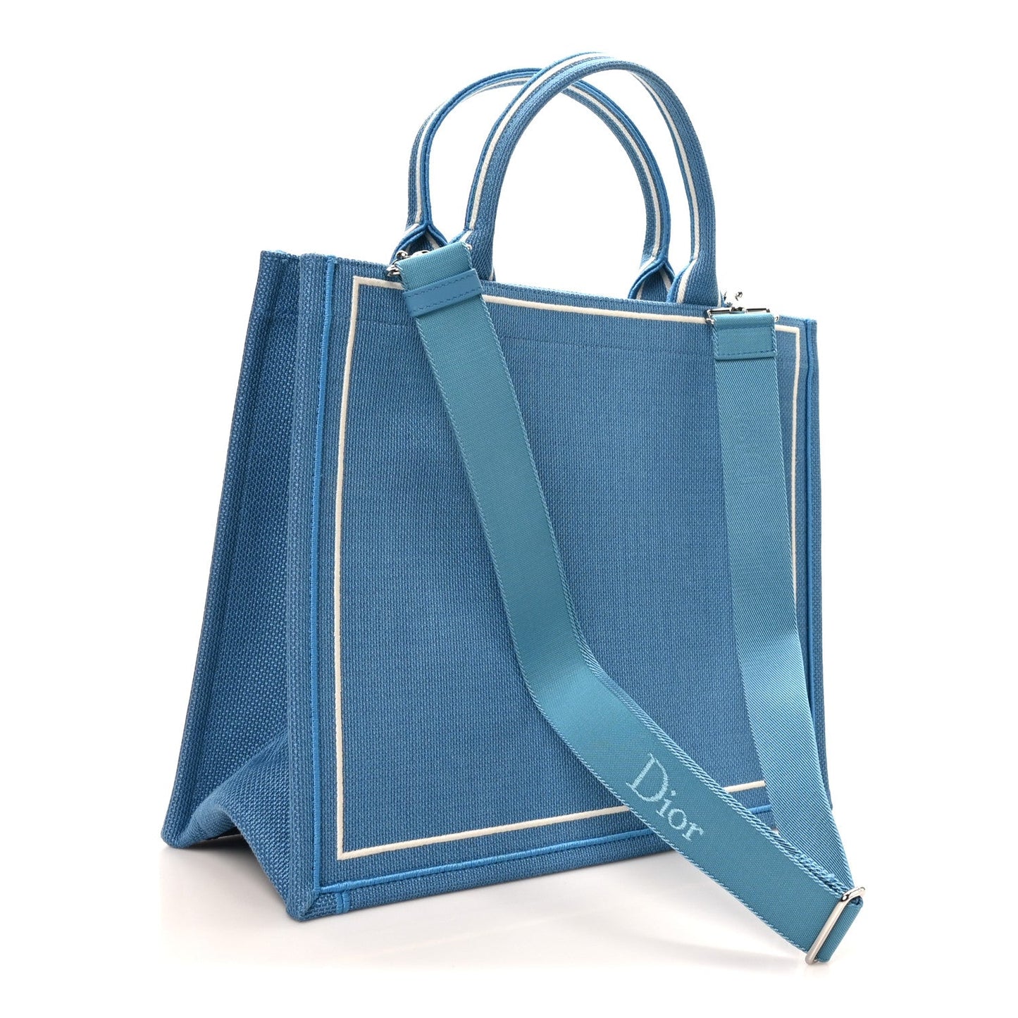 Canvas Embroidered Medium Ulysses Book Tote Blue