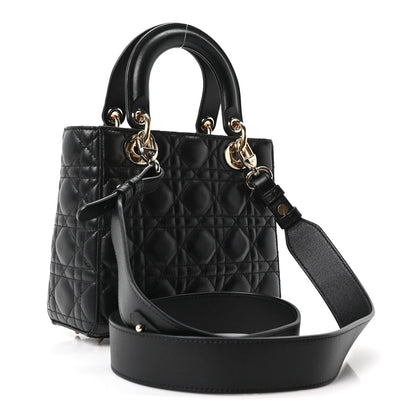 Lambskin Cannage Small My ABCDior Lady Dior Black