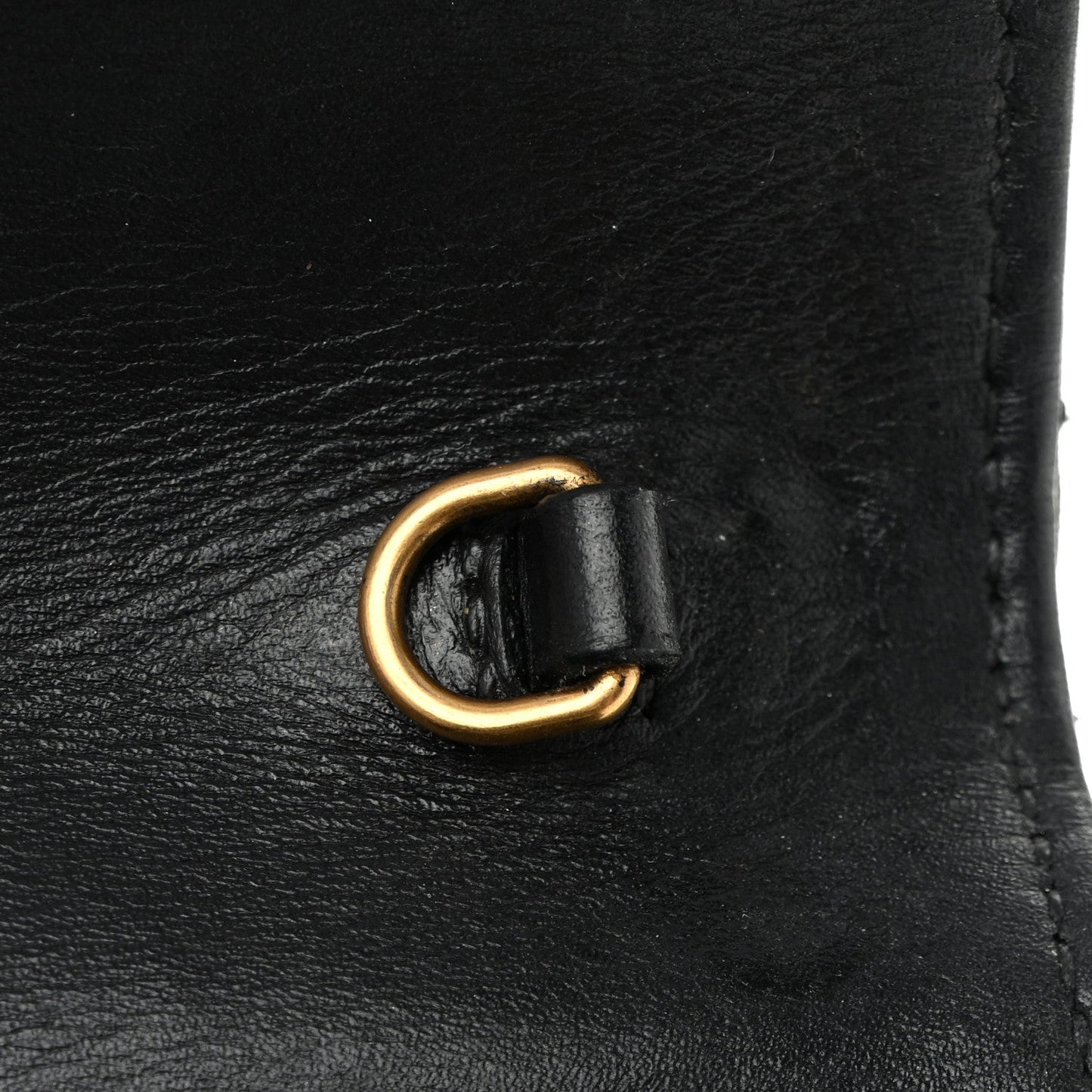 Calfskin Matelasse GG Marmont Chain Wallet Black