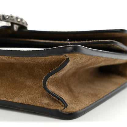 GG Supreme Monogram Suede Crystal Small Dionysus Shoulder Bag Beige Ebony Taupe