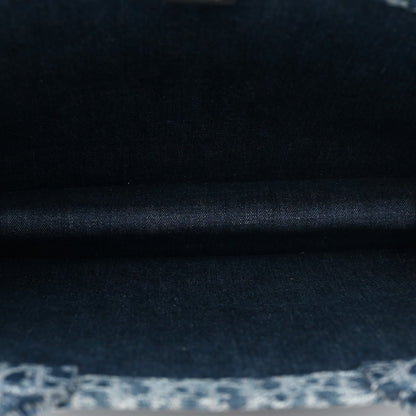 Oblique Denim Large Book Tote Blue