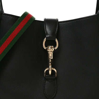 Calfskin Small Jackie Shoulder Bag Black
