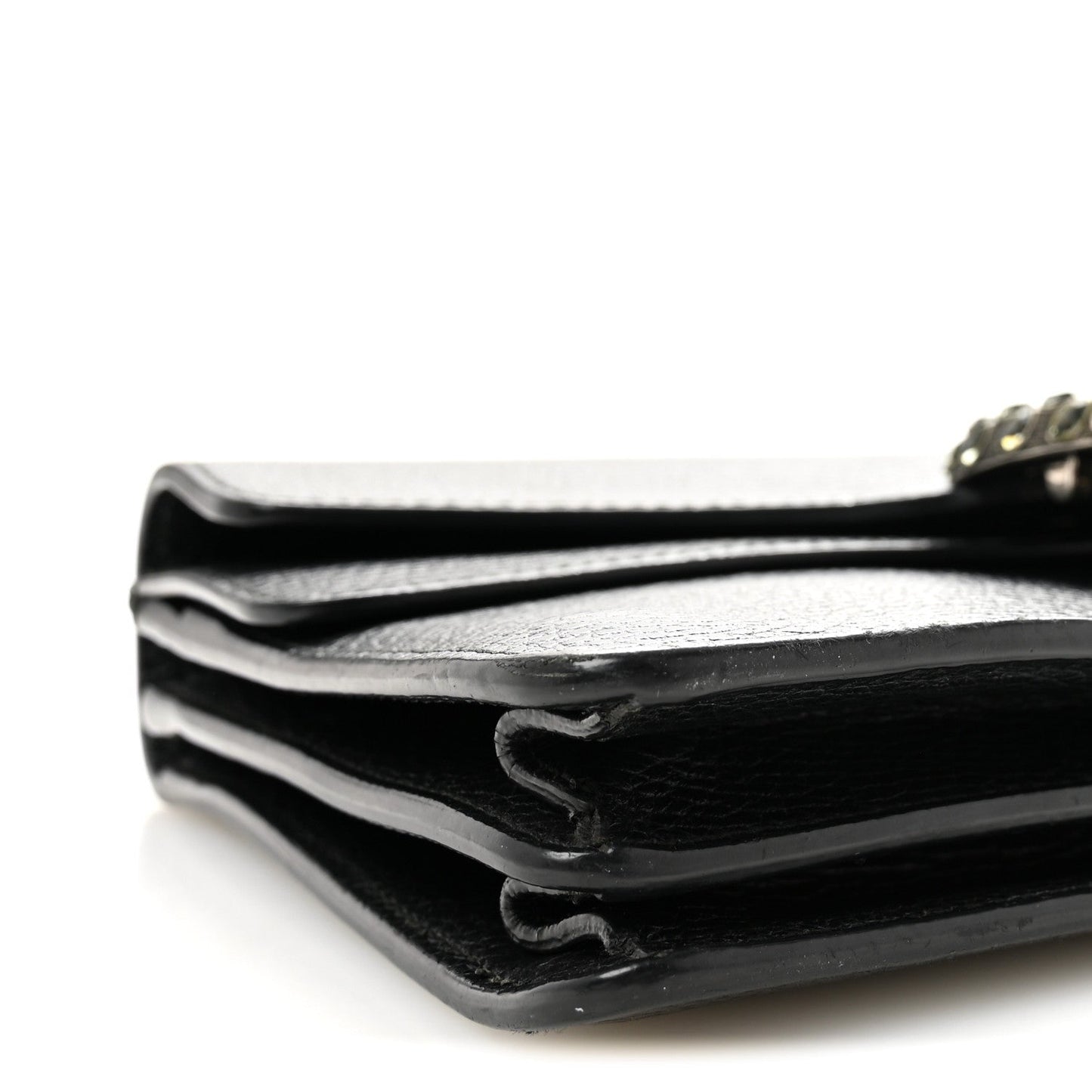 Pebbled Calfskin Small Dionysus Shoulder Bag Black