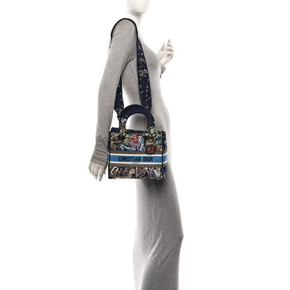 Canvas D-Constellation Embroidered Medium Lady D-Lite Bleu Multicolor