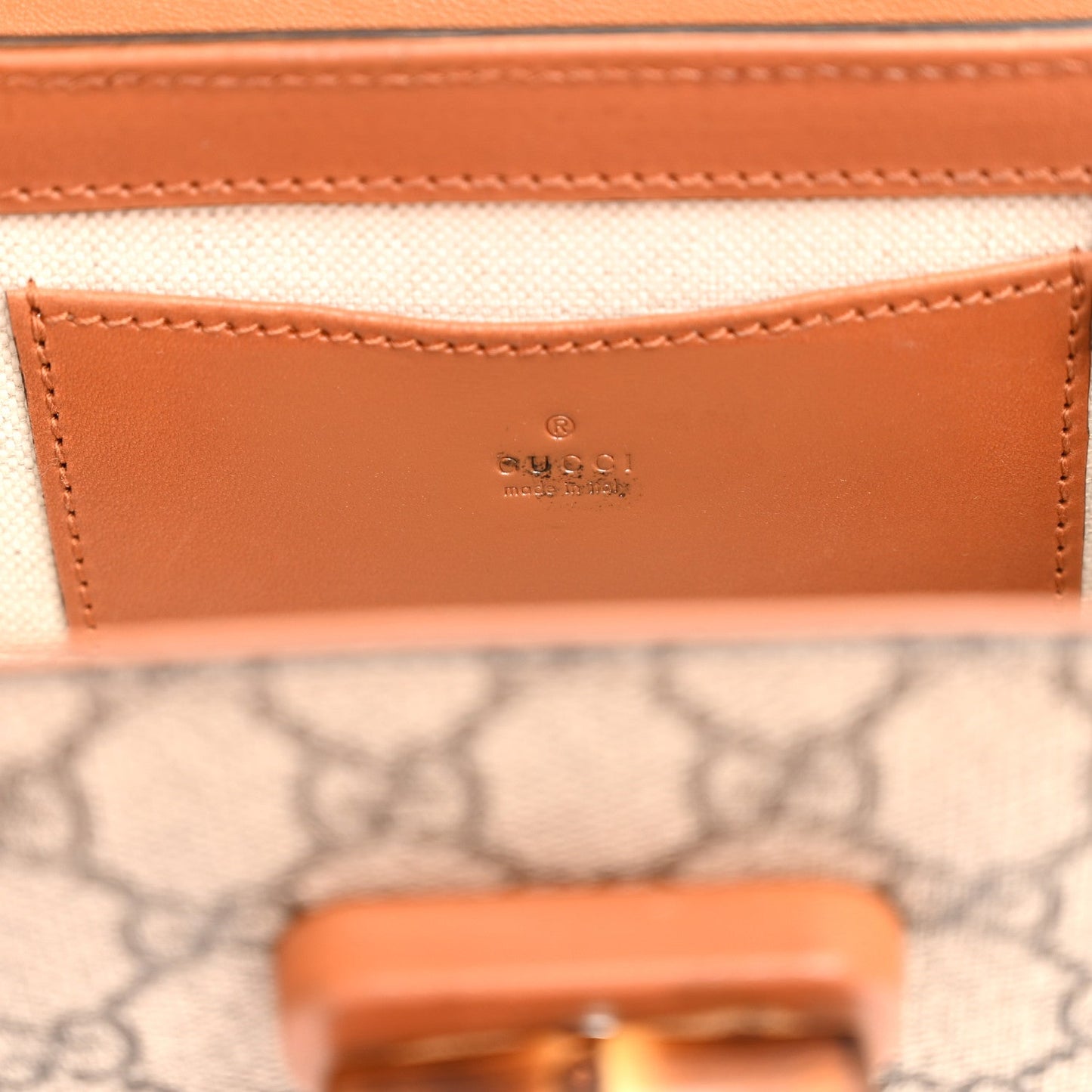 GG Supreme Monogram Web Bamboo Mini 1947 Belt Bag 80 32 Beige