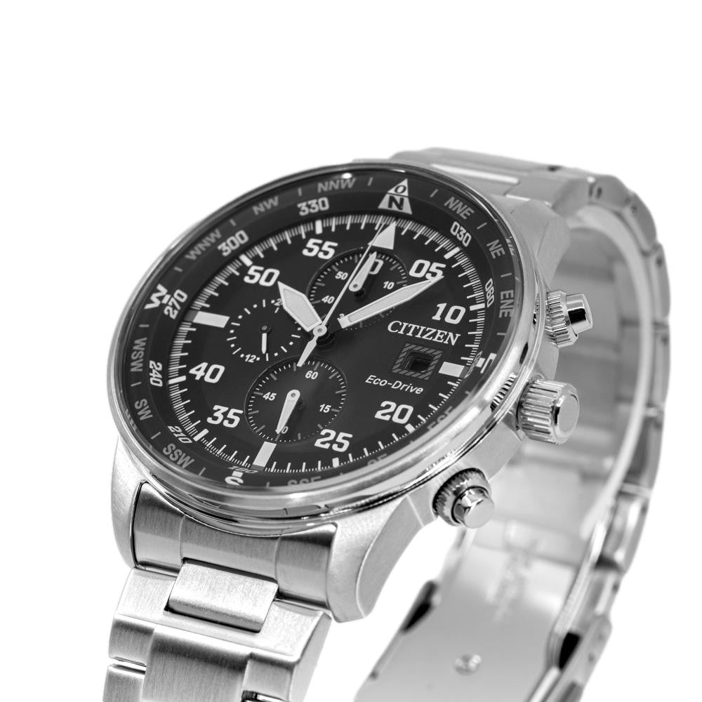 Citizen Men's CA0690-88E Aviator Chrono Black Dial Watch