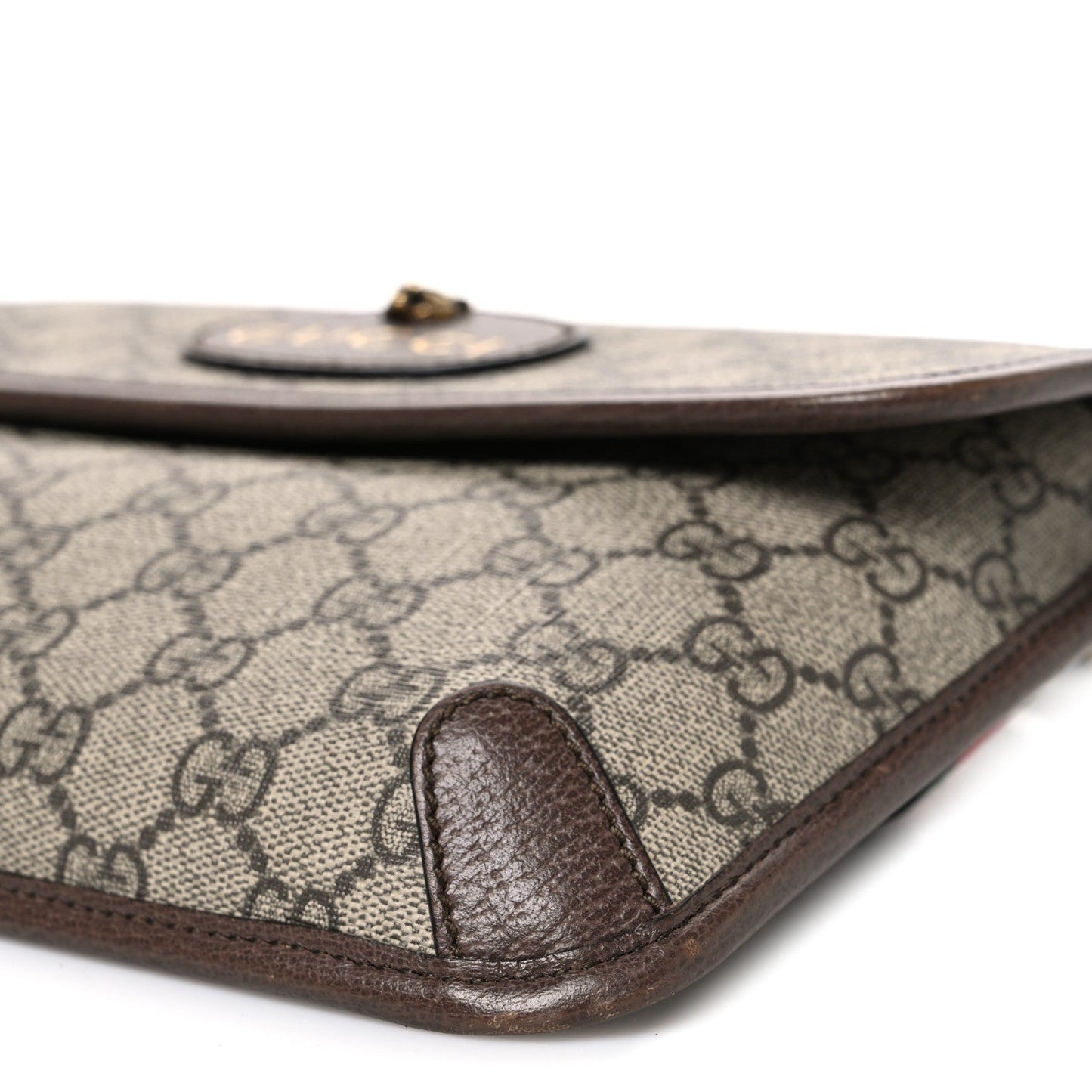GG Supreme Monogram Neo Vintage Web Belt Bag Brown