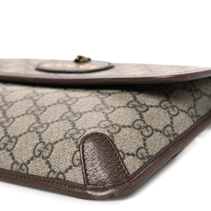GG Supreme Monogram Neo Vintage Web Belt Bag Brown