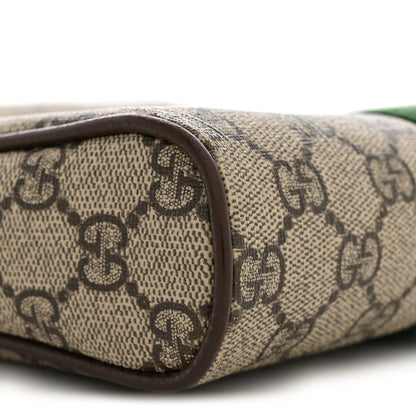 GG Supreme Monogram Web Small Ophidia Messenger Bag Brown