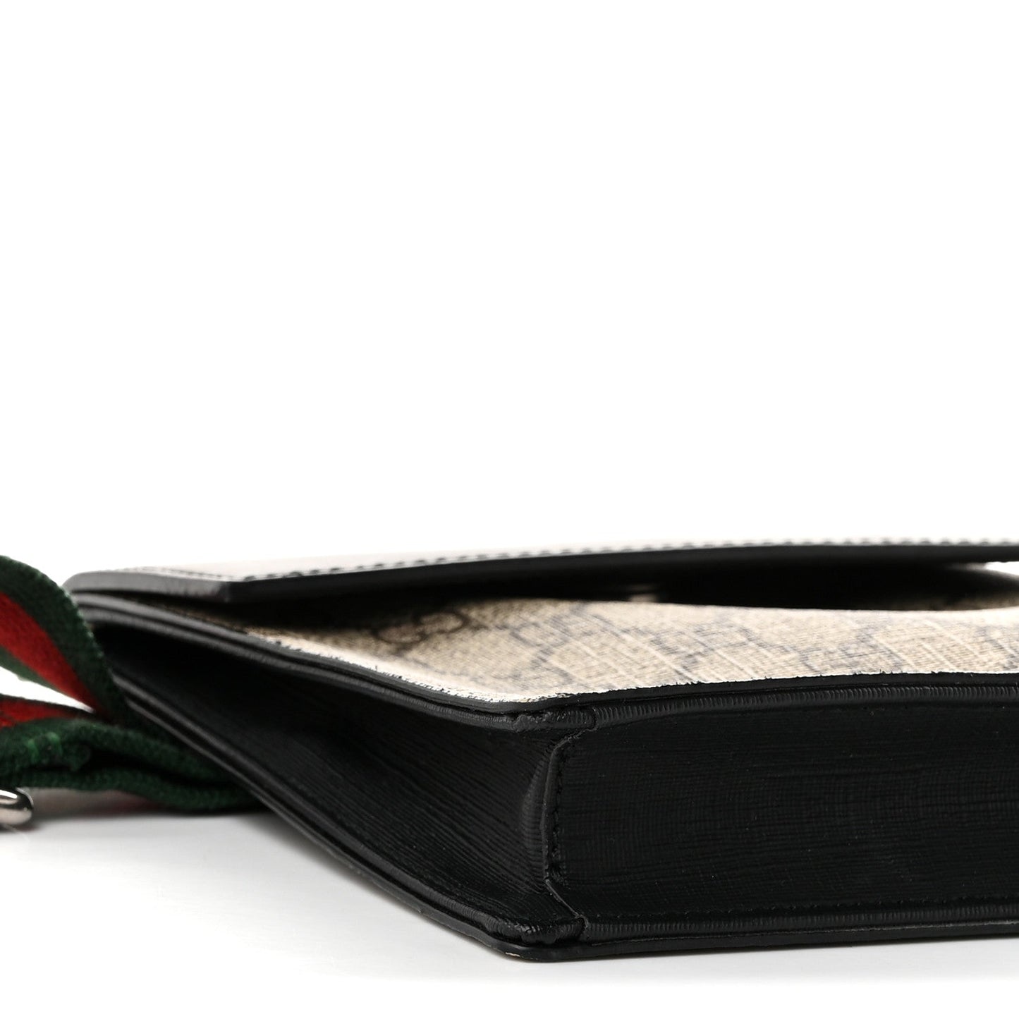 GG Supreme Monogram Web Belt Bag Black