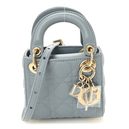 Lambskin Cannage Micro Lady Dior Cloud Blue Cloud Blue