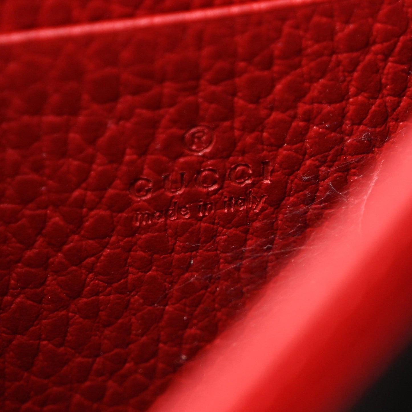 Calfskin Mini Dionysus Chain Wallet Hibiscus Red